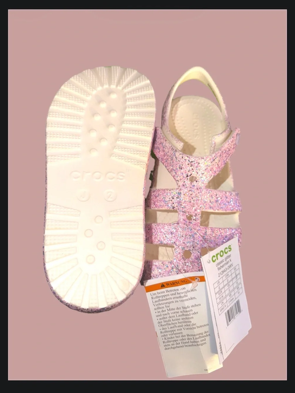 CROCS glittery pink